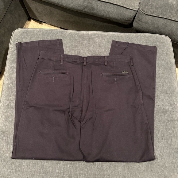 Men's navy blue slacks - Picture 2 of 4